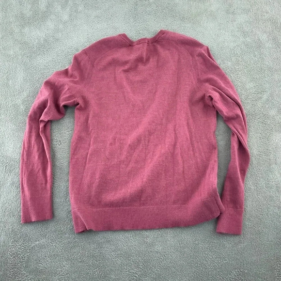 Express Merino Wool Blend V-Neck Sweater Womens Large Pink 3115 - Picture 2 of 8